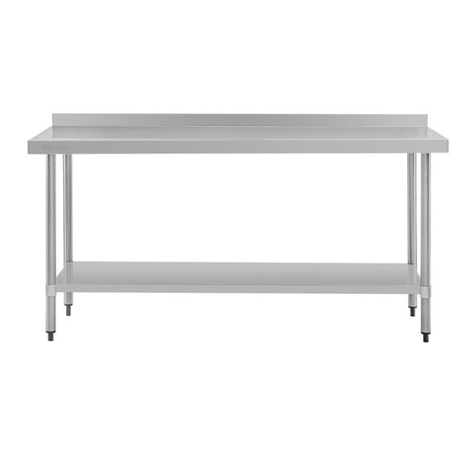 Table de préparation avec rebord en acier inoxydable Vogue 1800 x 600mm - Vogue - T383