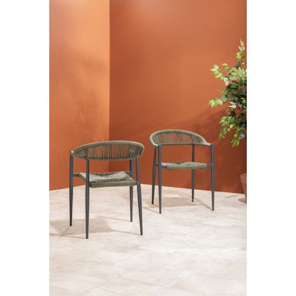 Fauteuils d'extérieur en rotin PE tressé Bolero Eden verts (lot de 4) - Bolero - HZ592