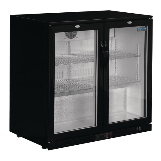 Arrière-bar deux portes pivotantes Polar Série G noir 208L - Polar - GL002
