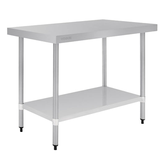Table de préparation sans rebord en acier inoxydable Vogue 1200 x 600mm - Vogue - T376