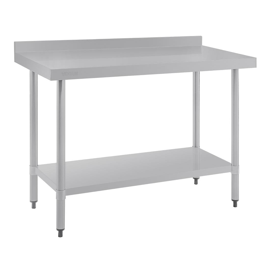 Table de préparation avec rebord en acier inoxydable Vogue 1200 x 600mm - Vogue - T381