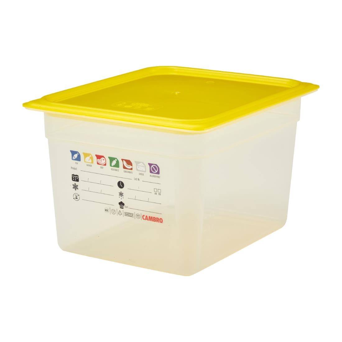 Bac en polypropylène Cambro Safetrak IML GN 1/2 200mm - Cambro - JN507