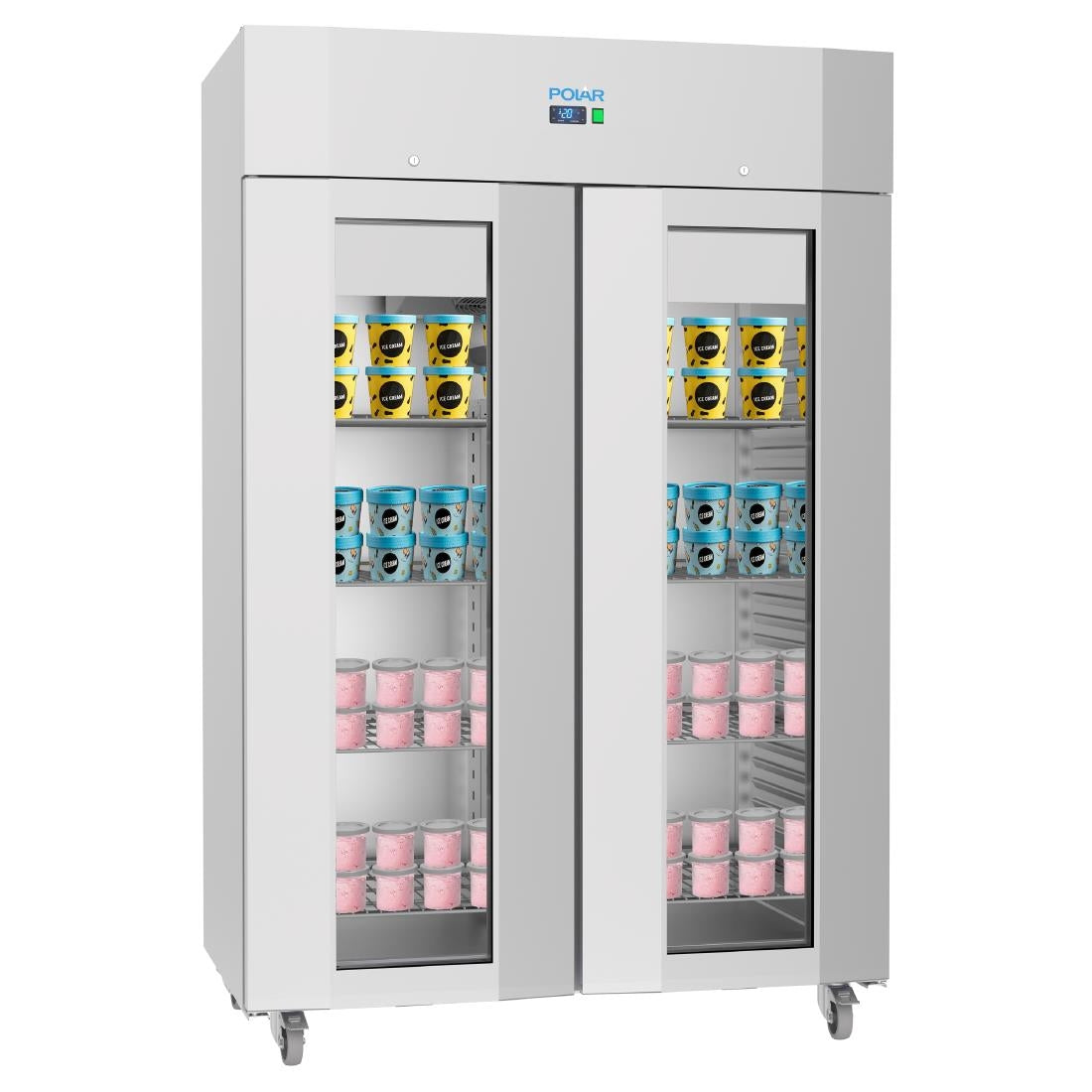 Vitrine réfrigérée négative double porte économe en énergie Polar Série U - Polar - UA043