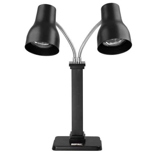 Lampe chauffante double sur pied Buffalo noir mat 2x250 W - Buffalo - JA868