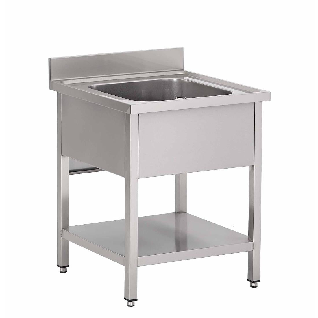 Plonge inox avec étagère basse Gastro M 1 bac 70 x 70 x 85 cm - Gastro M - GN199
