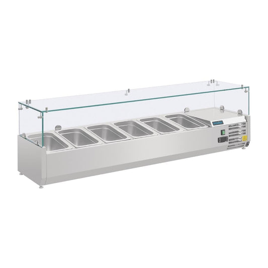 Saladette réfrigérée pour comptoir à pizza Polar Série G 6x GN 1/4 - Polar - AB090