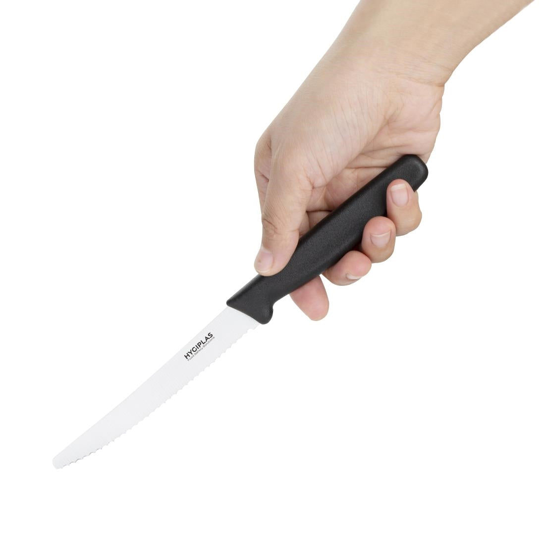 Couteau à tomates denté Hygiplas noir 100mm - Hygiplas - CF897