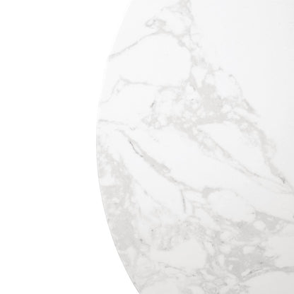 Plateau de table rond effet marbre Bolero blanc 600mm - Bolero - DC300