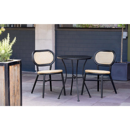 Table bistro ronde en acier ajouré Bolero noire 600mm - Bolero - GG705