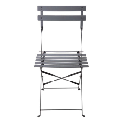 Chaises de terrasse pliantes en acier Bolero noires (Lot de 2) - Bolero - GH553