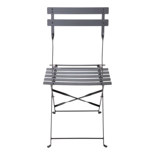 Chaises de terrasse pliantes en acier Bolero noires (Lot de 2) - Bolero - GH553