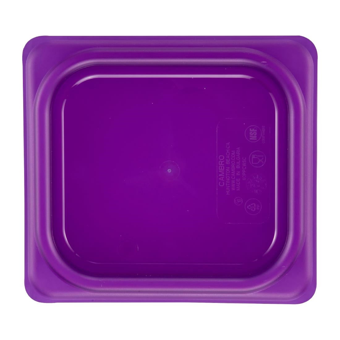 Couvercle hermétique en polypropylène GN 1/6 Cambro Safetrak IML violet - Cambro - JN544