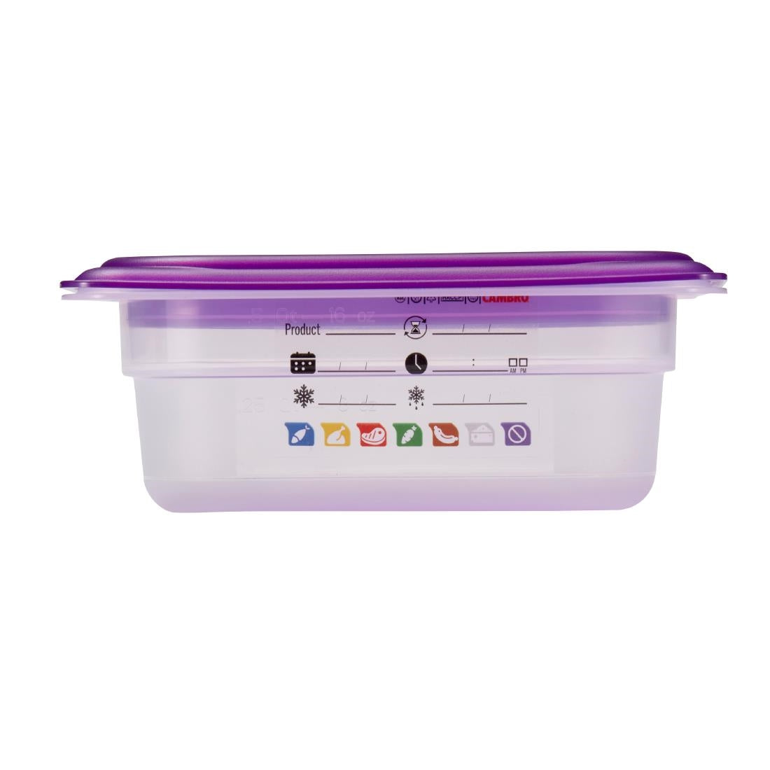 Bac en polypropylène Cambro Safetrak IML GN 1/9 65mm - Cambro - JN518