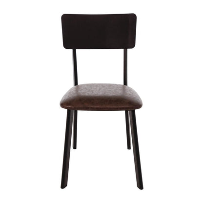 Chaises en metal assise PU moka vintage Bolero (lot de 4) - Bolero - DR301