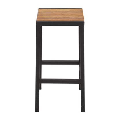 Tabourets de bar en acier et acacia Bolero (lot de 2) - Bolero - DS156