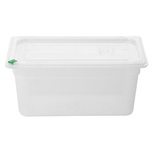 Bacs PP Hygiplas Click GN 1/3 avec couvercles et 7 clips de couleur 150mm 5,3L (lot de 4) - Hygiplas - FZ093