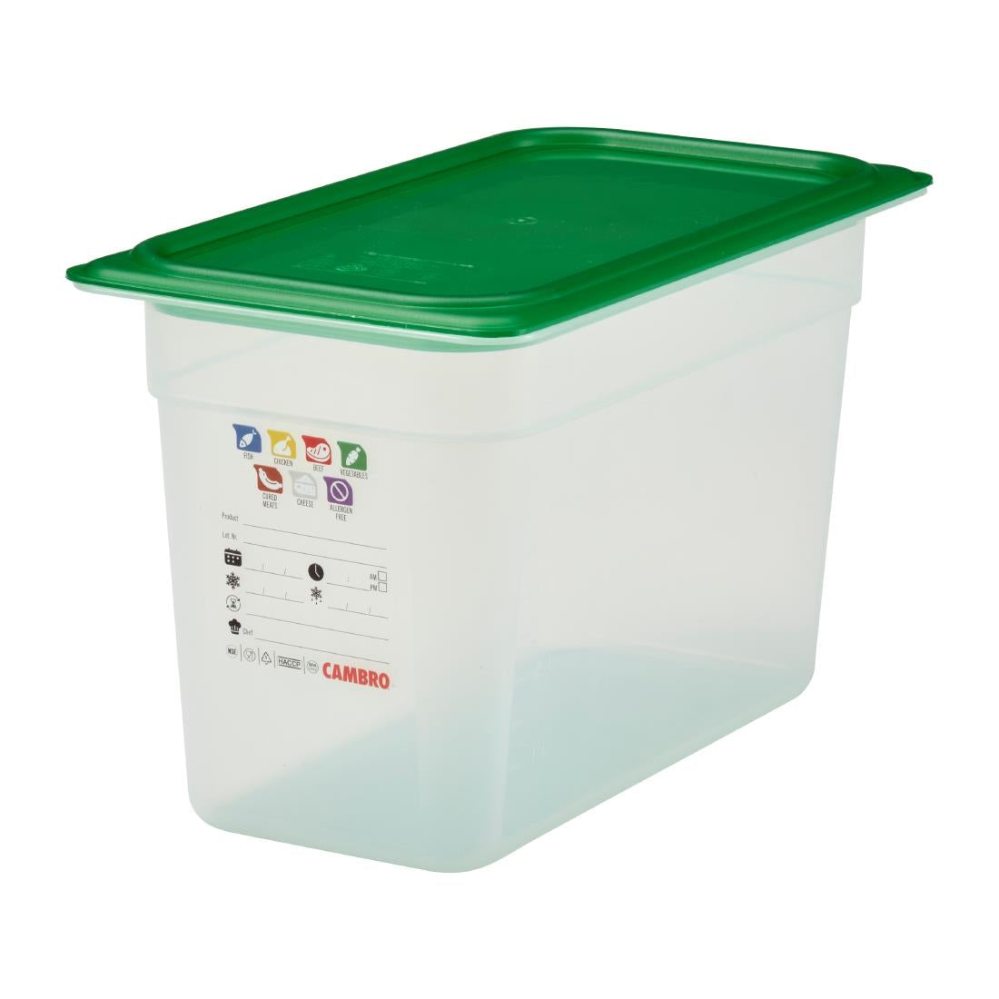 Bac en polypropylène Cambro Safetrak IML GN 1/3 200mm - Cambro - JN511