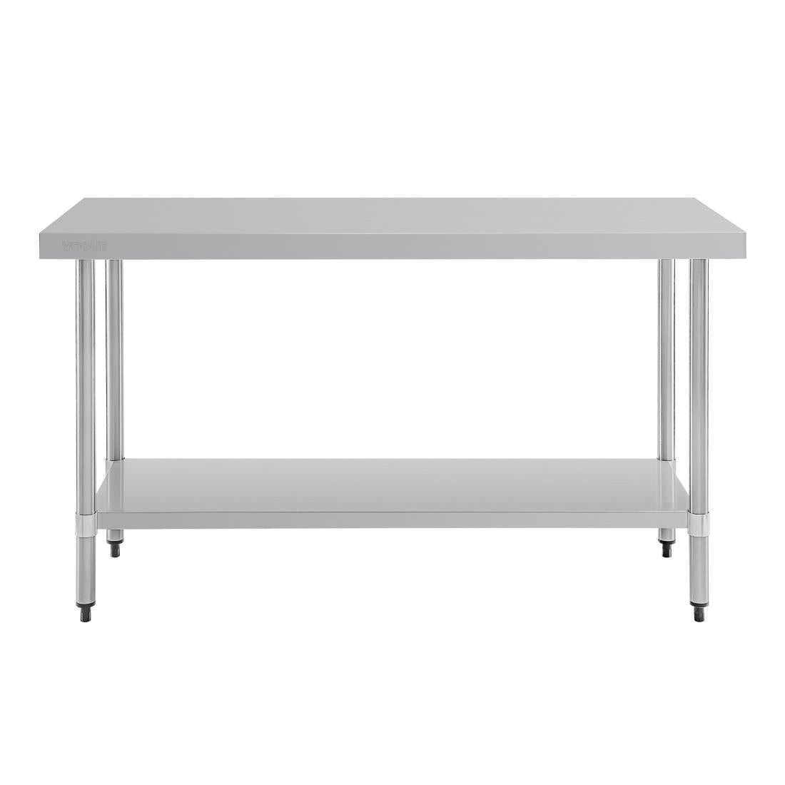 Table de préparation sans rebord en acier inoxydable Vogue 1500 x 600mm - Vogue - T377