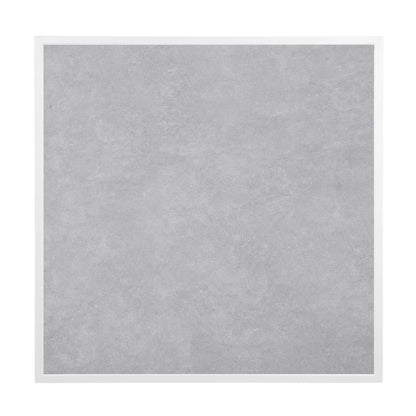 Plateau de table extérieur carré en verre trempé Bolero effet pierre gris clair bord blanc 700 mm - Bolero - FU514