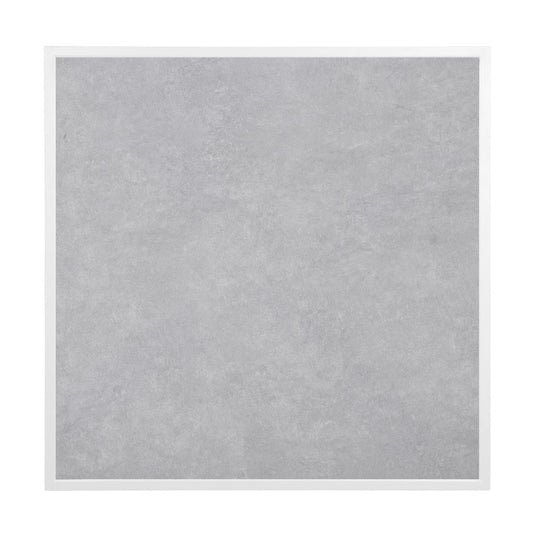Plateau de table extérieur carré en verre trempé Bolero effet pierre gris clair bord blanc 700 mm - Bolero - FU514