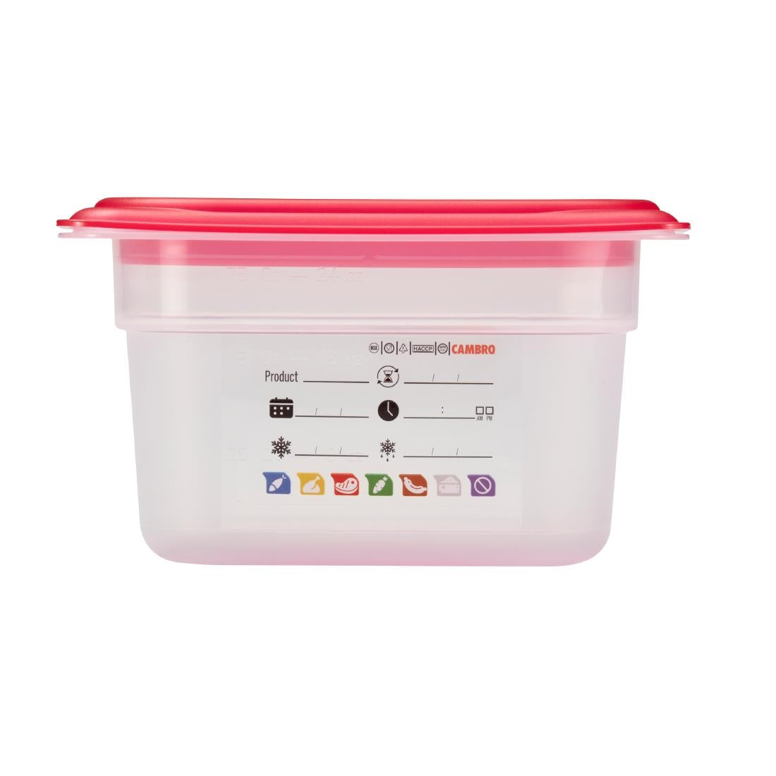 Bac en polypropylène Cambro Safetrak IML GN 1/9 100mm - Cambro - JN519