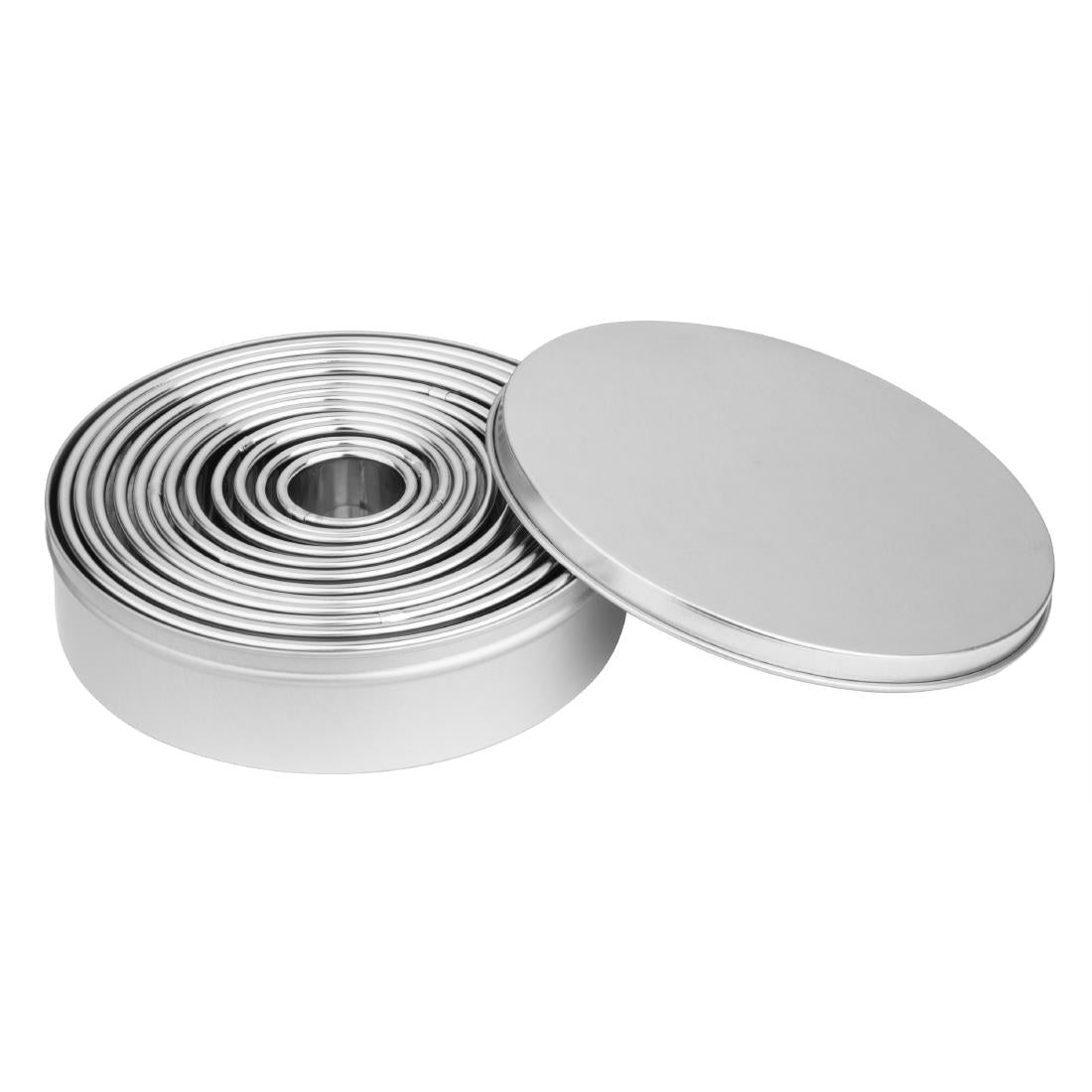lot de 12 emporte-pièces ronds lisses en inox Vogue - Vogue - JB551