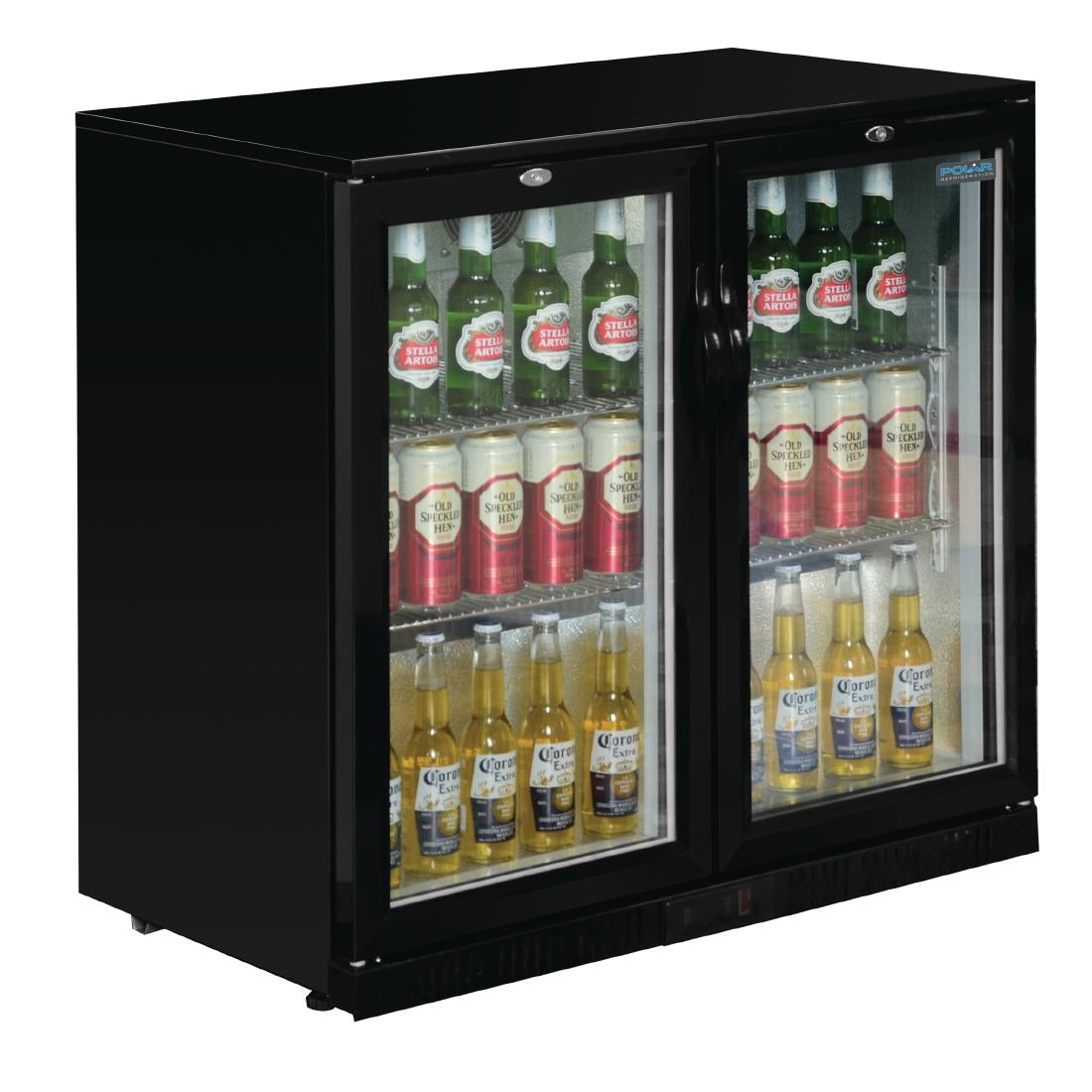 Arrière-bar deux portes pivotantes Polar Série G noir 208L - Polar - GL002