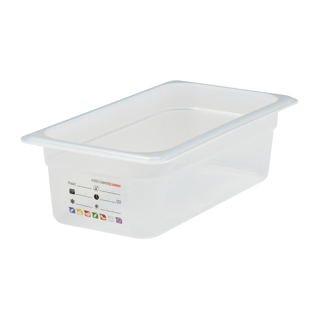 Bac en polypropylène Cambro Safetrak IML GN 1/3 100mm - Cambro - JN509