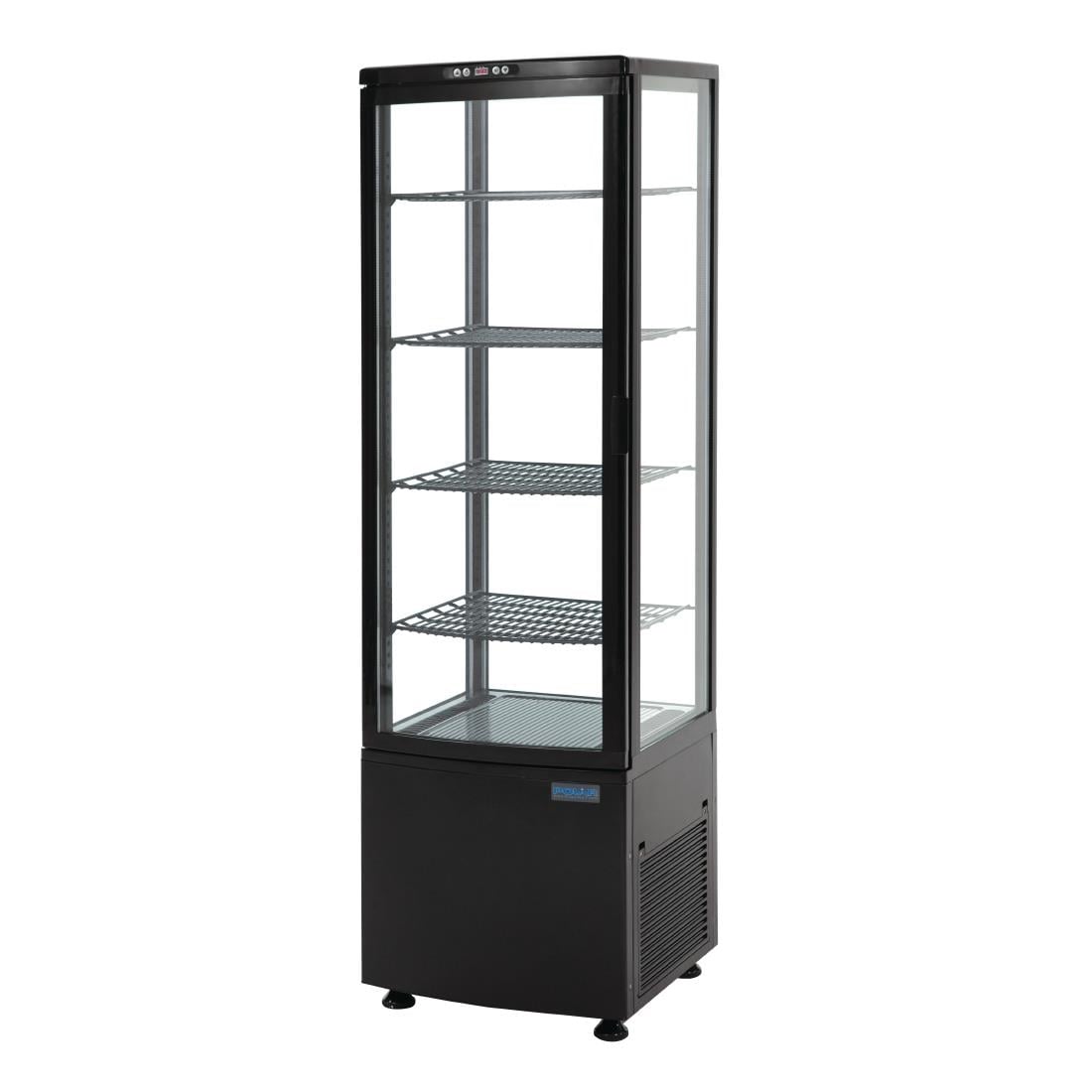 Vitrine réfrigérée avec portes incurvées Polar Série C noire 235L - Polar - DP289