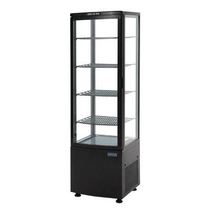 Vitrine réfrigérée avec portes incurvées Polar Série C noire 235L - Polar - DP289