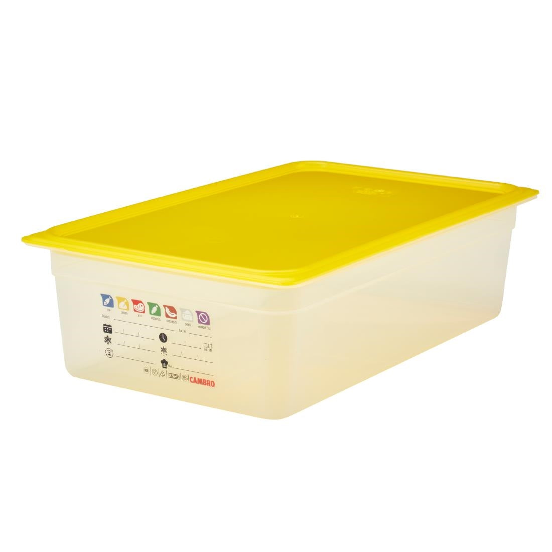 Bac en polypropylène Cambro Safetrak IML GN 1/1 150mm - Cambro - JN502