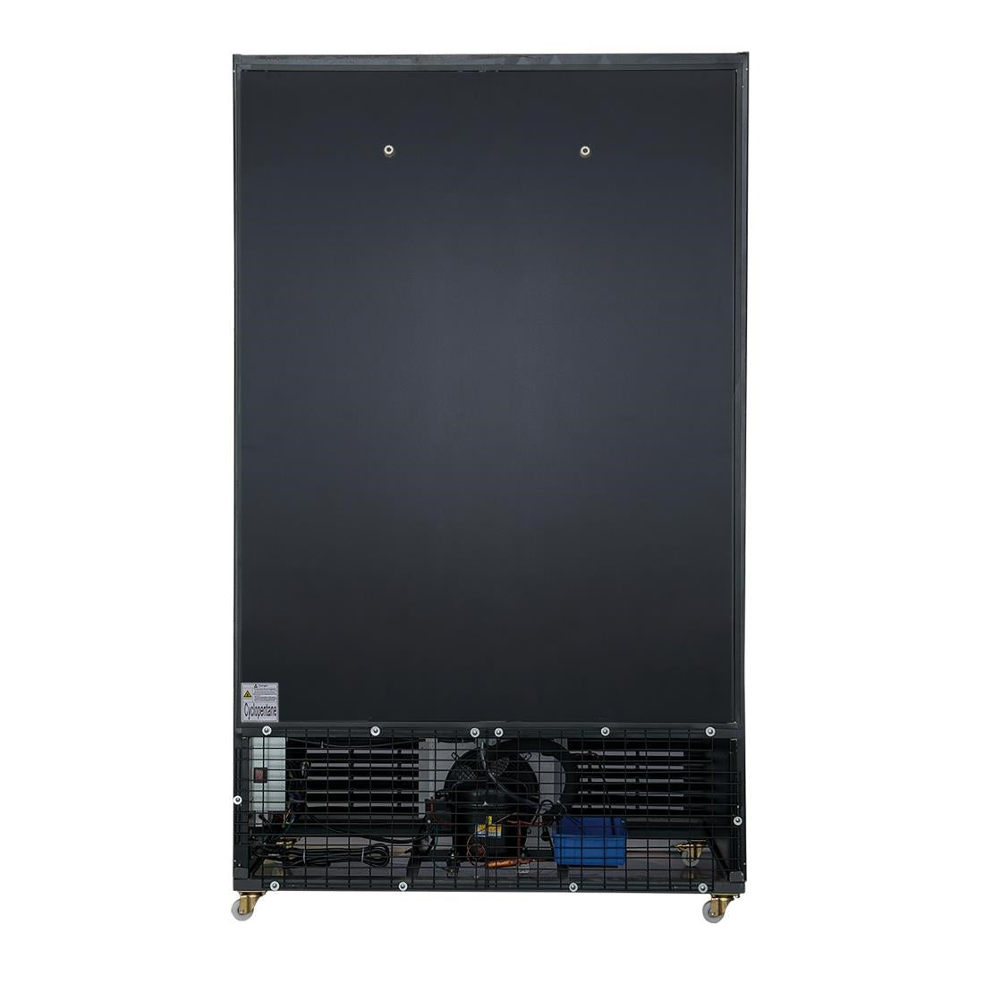 Vitrine réfrigérée positive 2 portes battantes avec caisson lumineux Polar Série G 950L noire - Polar - GM813