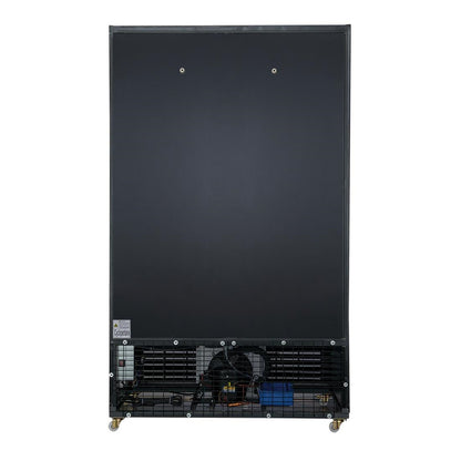 Vitrine réfrigérée positive 2 portes battantes avec caisson lumineux Polar Série G 950L noire - Polar - GM813