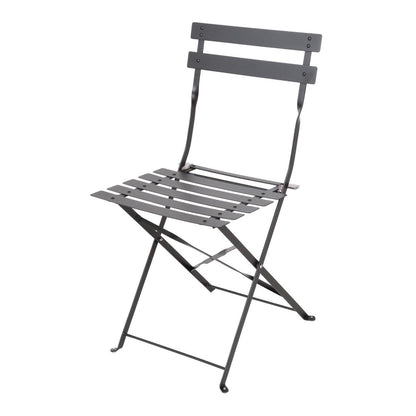 Chaises de terrasse pliantes en acier Bolero noires (Lot de 2) - Bolero - GH553