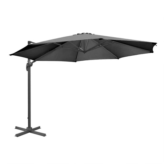 Parasol déporté professionnel Bolero Venice noir 3,5 m - Bolero - DZ872