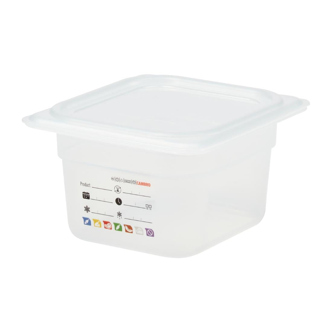 Bac en polypropylène Cambro Safetrak IML GN 1/6 100mm - Cambro - JN516
