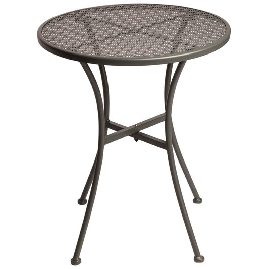 Table bistro ronde en acier ajouré Bolero grise 600mm - Bolero - GG703