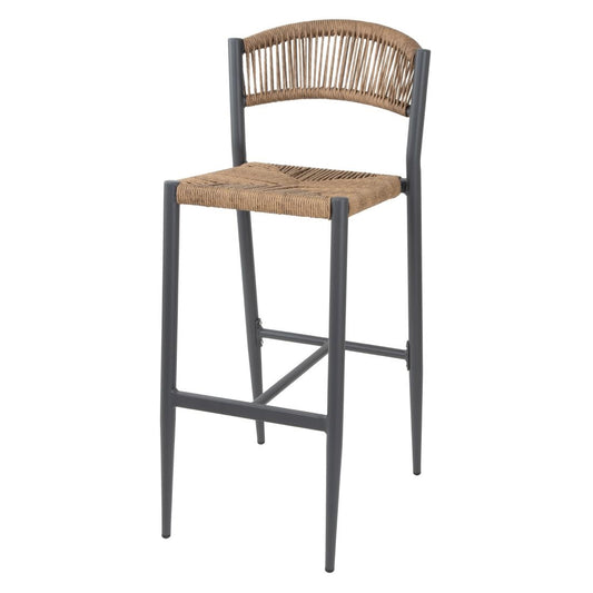 Tabourets de bar d'extérieur en rotin PE tressé Bolero Eden naturels (lot de 2) - Bolero - HZ594
