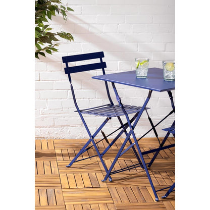 Table de terrasse carrée Bolero Perth bleu marine foncé - Bolero - FU540