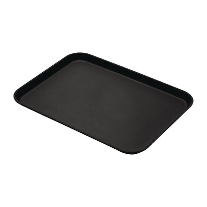 Plateau de service rectangulaire fibre de verre antidérapant Camtread Cambro noir 450x650mm (lot de 6) - Cambro - CL930