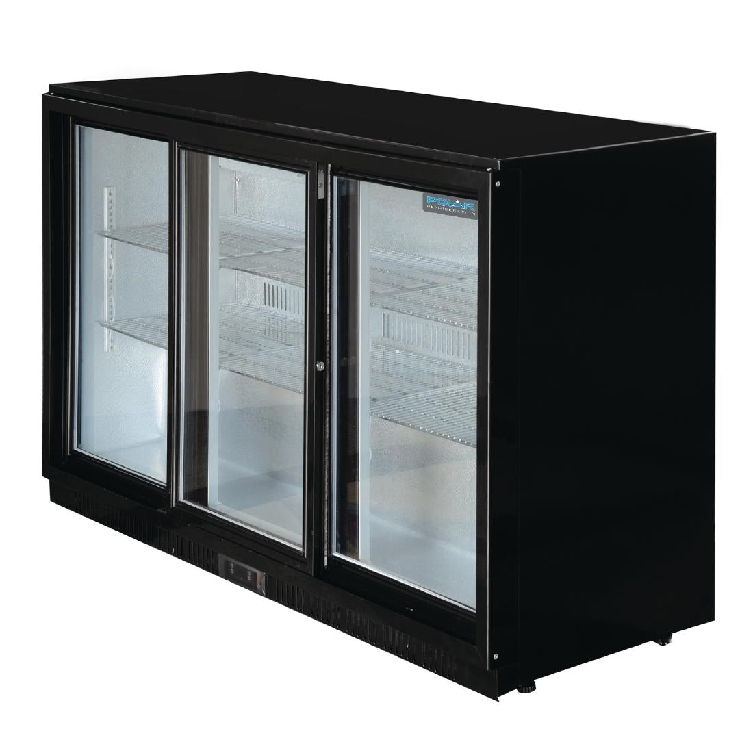 Arrière-bar trois portes coulissantes Polar Série G noir 330L - Polar - GL006