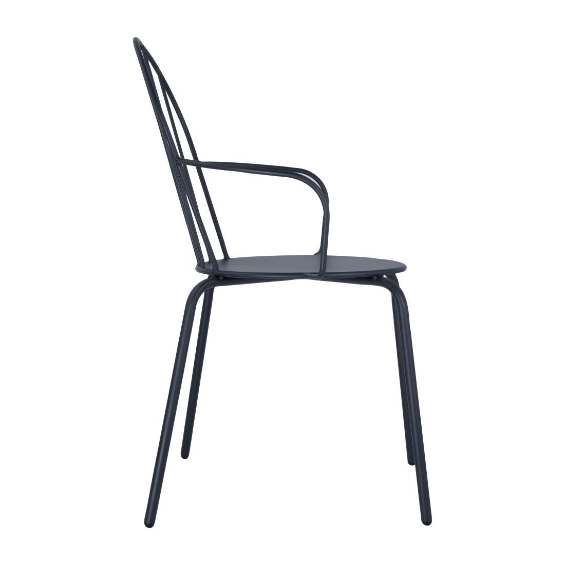 Fauteuils Bolero Adeline bleu ardoise (lot de 4) - Bolero - HZ358