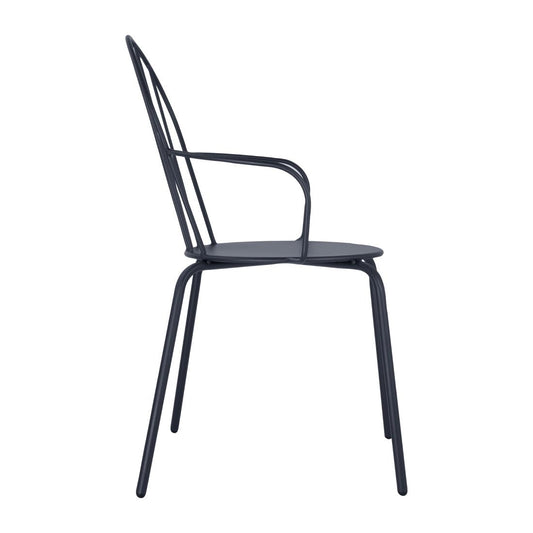 Fauteuils Bolero Adeline bleu ardoise (lot de 4) - Bolero - HZ358