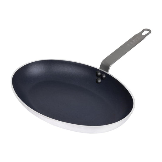 Poêle ovale en aluminium antiadhésive Vogue Teflon Platinium Plus 360mm - Vogue - HT988