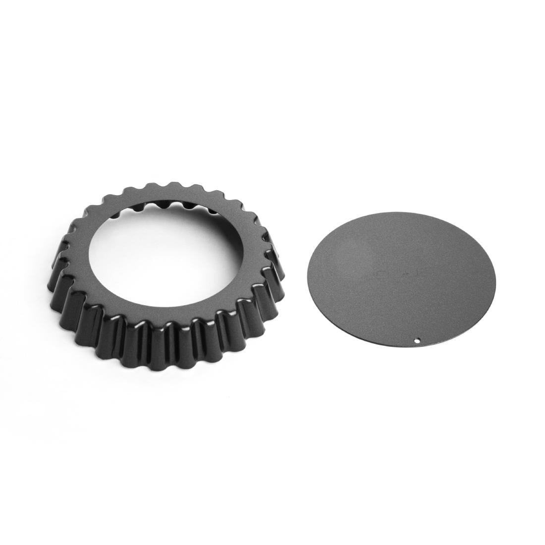 Moule à tartelette cannelé antiadhésif avec fond amovible Vogue 10 cm (lot de 3) - Vogue - CW991