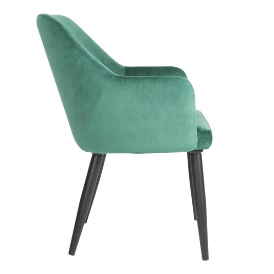 Chaises en velours Bolero Lia vertes (lot de 2) - Bolero - FX070