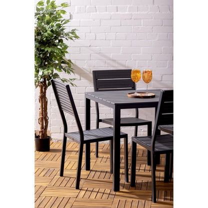 Table d'extérieur à lattes Bolero Valletta grise 780mm - Bolero - HZ021