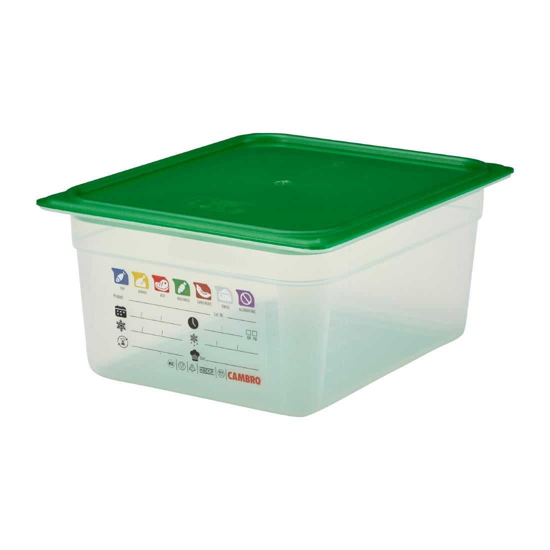 Bac en polypropylène Cambro Safetrak IML GN 1/2 150mm - Cambro - JN506