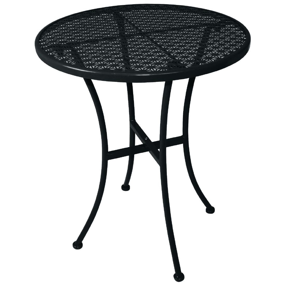 Table bistro ronde en acier ajouré Bolero noire 600mm - Bolero - GG705