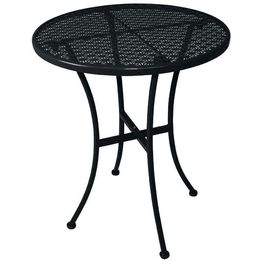 Table bistro ronde en acier ajouré Bolero noire 600mm - Bolero - GG705